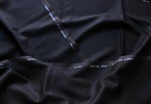 デッドストック／ビンテージ 中外毛織 ダークネイビー ピンヘッド シャドーストライプ 仕立て 生地 紳士服地 約2.8m