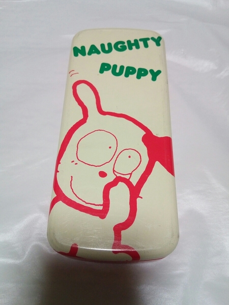 即決☆送料無料☆防水対策発送☆カンペン☆缶ペン☆カンペンケース☆NAUGHTY PUPPY☆日本製☆いたずらな子犬☆キャラクター☆年代物☆