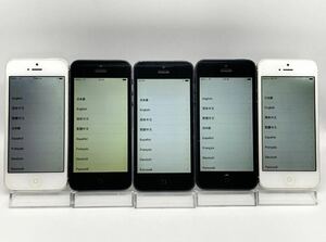 【中古・ジャンク】まとめ売り5台 Apple iPhone5 au NW〇