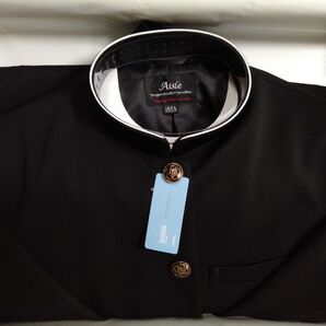 学ラン上着185Aラウンドカラー全国標準学生服日本製東レ超黒ポリエステル100%