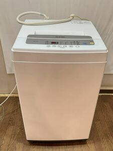 12d36 必見! 中古 動作品 IRIS OHYAMA アイリスオーヤマ 全自動電気洗濯機 IAW-T502E 5kg 120L 2021年製 ホワイト 