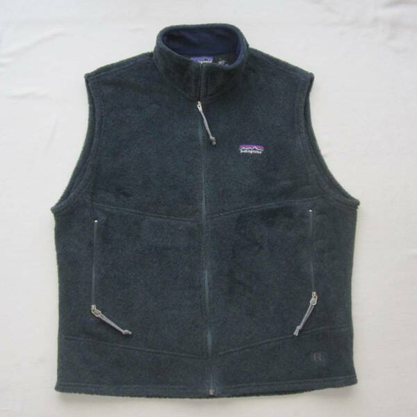 ☆’01 パタゴニア R2 ベスト (L) 刺繍タグ USA製 黒　 / ビンテージ レトロ　r2 R4ジャケット　patagonia