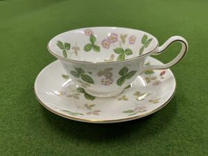 WEDGWOOD ウェッジウッド ワイルドストロベリー PEONY ピオニー ティーカップ&ソーサー セット 1客 花柄 コーヒーカップ ②