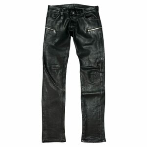 5351 POURLESHOMMES 5351プールオム　Leather Bonding Trouser ブラック サイズ:3