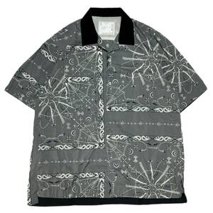 sacai サカイ　x Dr.Woo 20SS Bandana Print Shirt グレー サイズ:3