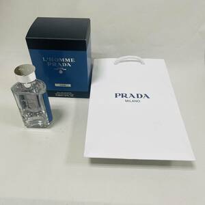 【MIA-9586YK】1円～ 未使用 PRADAプラダ オム ロー EDT オーデトワレ 50ml メンズ 香水 箱 ショッパー付 フレグランス 