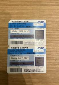 【KJ-1822】１円スタート ANA 株主優待券2枚セット 2024年5月31日まで アナ 旅行 おまとめ