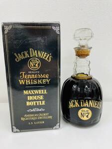 【TK-10626TR】訳アリ品 1円～ JACK DANIELS OLD NO.7 MAXWELL HOUSE BOTTLE 1500ml ジャック ダニエル マックスウェル ハウスボトル 箱有