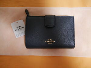 COACH 財布 (二つ折り財布) F54010 ミッドナイト IMMID レザー 二つ折り財布