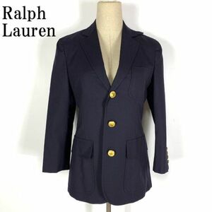 LA9097 ラルフローレン テーラードジャケット 紺ネイビー 金ボタン Ralph Lauren ウール100％ 裏地あり 11