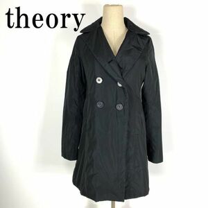 LA9512 theory long down coat black black feather . lining equipped theory Chesterfield coat polyester 100% double button P