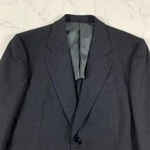 LA9778 ランバンクラシック テーラードジャケット ダークグレー LANVIN CLASSIQUE 半裏仕立て ネーム刺入り ウール100％ 46_画像2