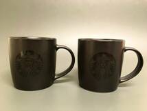 美品★STARBUCKS スターバックス マグカップ ブラック 2個 セット スタバ マグ 黒 324mL_画像1