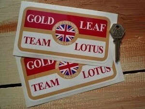 ◆送料無料◆ 海外 ロータス チーム Gold Leaf lotus 190mm 2枚セット ステッカー