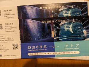 四国水族館 ウエスコホールディングス 株主優待券 ２枚 2024年10月31日迄 　送料無料