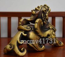 新入荷★銅製 金銭獣 貔貅 真鍮製 置き物 鎮宅 風水開運 供養品 縁起物_画像4