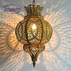 モロッコ職人手作り吊り下げ照明 くり抜く 古風 リビング、寝室、レストラン、カフェー、ホテル、民宿、バー 飾り