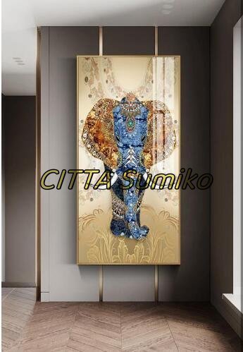 Quality Assurance New★Luxury Decorative Painting Elephant Oil Painting Artwork Painting Entrance Mural Hanging Decoration Drawing Room, artwork, painting, others
