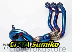 50.8π MT-09 フルエキ化 エキゾーストパイプ チタンカラー / トレーサー シート エキパイ マフラー サイレンサー