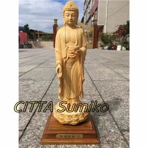 高品質 仏教美術 切金 阿弥陀如来 総檜材 極上品 精密彫刻 仏教工芸品 仏壇仏像 仏師で仕上げ品