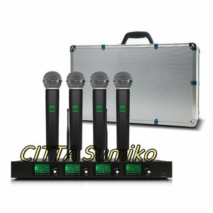  popular new work * Professional * wireless microphone system * portable UHF*4CH* karaoke Mike Studio * conference room * party 