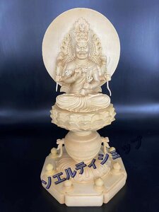 新入荷☆極上品◆檜木彫愛染明王置物無垢材彫刻唐密教真言宗のインテリアです