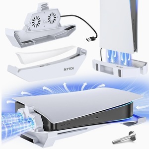 ☆PS5縦横兼用スタンド PS5冷却 PS5本体収納 Kytok 放熱改善 2020 PS5ディスク-デジタル対応