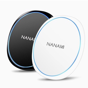 NANAMI ワイヤレス充電器 Qi急速 2台セット 置くだけ充電器 15W/10W/7.5W iPhone 15/14/13/12 (Pro/Pro Max/Mini) 白&黒