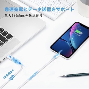 USB-C ライトニングケーブル 1.8M 3本セット MFi認証 タイプc iphone 充電 type-c lightning ケーブル PD対応 急速充電 各種対応