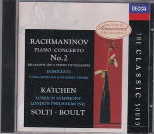 ♪DECCA独盤♪カッチェン＆ショルティ　ラフマニノフ　ピアノ協奏曲２番他　THE CLASSIC SOUND