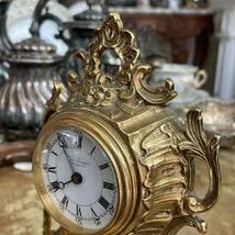 フフランスアンティーク　置き時計　アンティーク時計　クロック　ルイ15世様式　ミニ時計　マントルクロック　アンティーク　ロココ様式_画像8