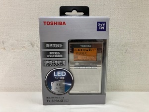 ★新品★ 東芝 AM/FMラジオ TY-SPR6 サテンゴールド ワイドFM対応 ポケットラジオ ◆送料全国一律500円◆