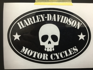  Harley Davidson Skull череп stencil стикер 