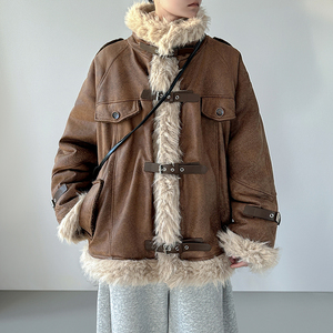 ●秋冬 フライトジャケット ムートン コート 男女兼用 毛皮ファーコート ファッション S～XL 色は選択可能