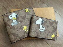 COACH PEANUTS 3-IN-1 ウォレット　スヌーピー ウッドストック　CE714_画像1