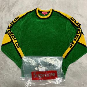 22aw Supreme Stripe Chenille Sweater Greenシュプリーム ストライプ シェニール セーター グリーン s セーター　ニット