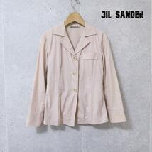 良品 JIL SANDER ジルサンダー サイズ34 テーラードジャケット シャツジャケット ストレッチあり シングル 3B ピンク_画像1