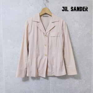 良品 JIL SANDER ジルサンダー サイズ34 テーラードジャケット シャツジャケット ストレッチあり シングル 3B ピンク