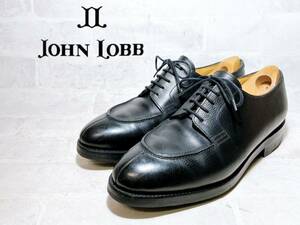 【極美品】JOHN LOBB ジョンロブ 最高級NORWAY ノルウェー Uチップ ドレスシューズ 5495 ブラック カーフ レザー UK6.5E（約25cm）