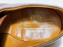 【極美品】JOHNSTON & MURPHHY ARISTOCRAFT 高級 Uチップ ビジネスシューズ 本革 レザー グッドイヤー製法 US7.5（約25.5cm）メンズ_画像8