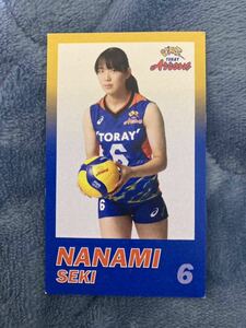 東レアローズ　関菜々巳選手　カード