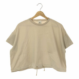 6(ROKU) BEAUTY&YOUTH /rok beauty and Youth | cotton draw -stroke cropped pants tops | F | beige | lady's 