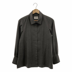 【美品】 foufou / フーフー | fly front hemming shirts フライフロントヘミングシャツ | F | グレー | レディース