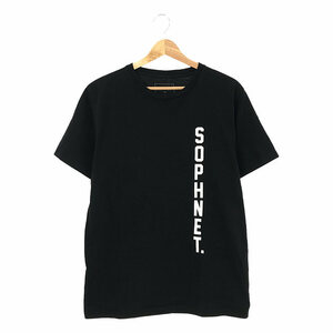 SOPHNET. / ソフネット | VERTICAL LOGO TEE / ロゴプリントTシャツ | M | ブラック | メンズ