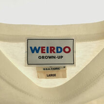 【美品】 WEIRDO / ウィアード | ロゴ刺しゅう ハーフスリーブ ポケットTシャツ | L | ナチュラル | メンズ_画像5