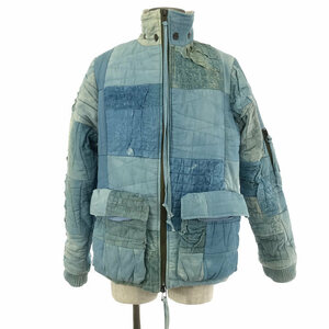 GREG LAUREN / グレッグローレン | INDIGO SCRAP WORK RETRO PUFFY JACKET / パッチワーク オーバー パフィージャケット | 2