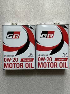 【8L】 GR MOTOR OIL Circuit 0W20 4L×2缶 TOYOTA GAZOO Racing トヨタ純正 全合成油 ジーアール サーキット⑦