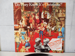 貴重 手彫りマト LPレコード バンド・エイド / Do They Know It`s Christmas? 中古