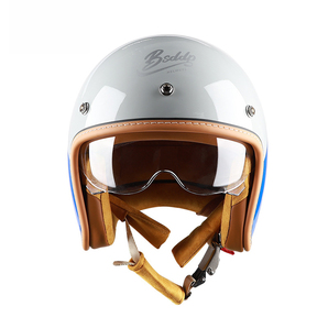 ジェットヘルメット 新品 バイザー付バイク 内蔵サングラス ビンテージ BP-310 ハーレー 半キャップ M -XLサイズ 3色選択可 サイズ：Lの画像3