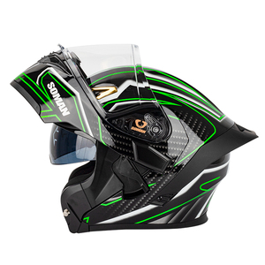 システムヘルメット バイクヘルメット フルフェイスヘルメット オープンフェイスヘルメット SOMAN-955 色：G サイズ:L